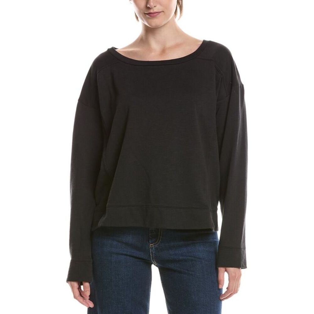 Eileen Fisher Womens  Ballet Neck Box Top, Black